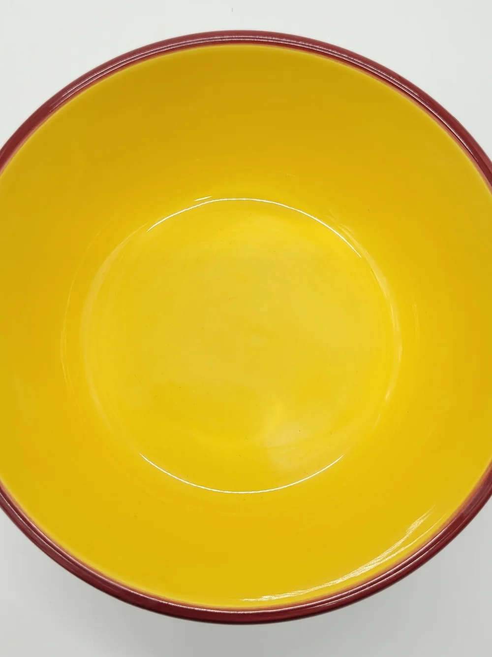 Pier 1 Mexicali Colorful Hand-Painted Ceramic Soup Cereal Bowl Yellow Interior